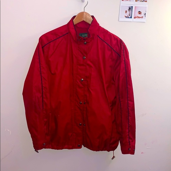 Lauren by Ralph Lauren vintage  Red Windbreaker - Picture 1 of 3